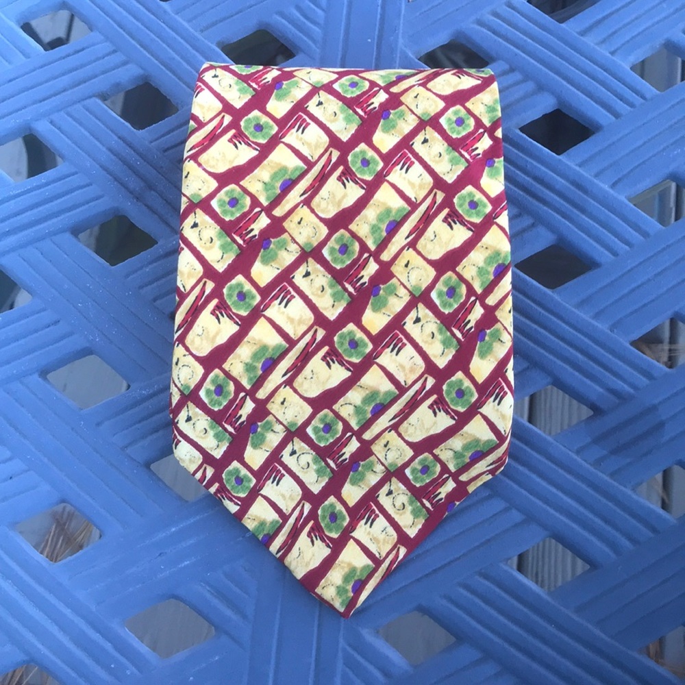 Jerry Garcia - Vintage tie (snail garden collection #9), Size: 59” x 3.5”